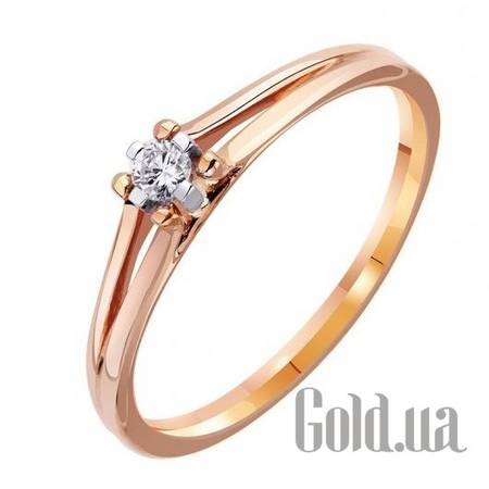 Кольцо Золотое кольцо с бриллиантом, 16.5