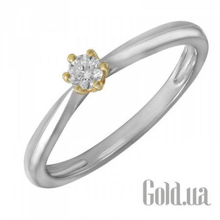 Кольцо Золотое кольцо с бриллиантом, 17.5