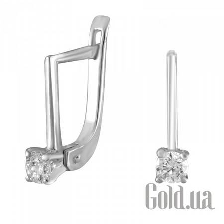 Серьги Золотые серьги с бриллиантами