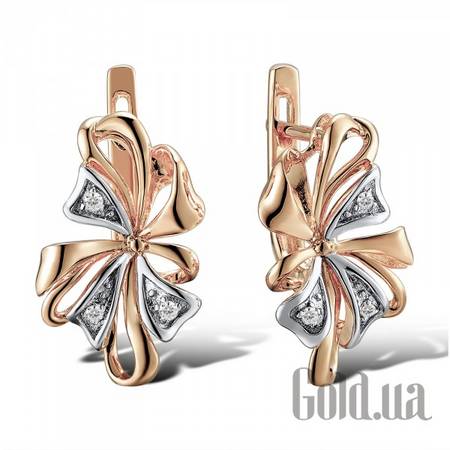Серьги Золотые серьги с бриллиантами