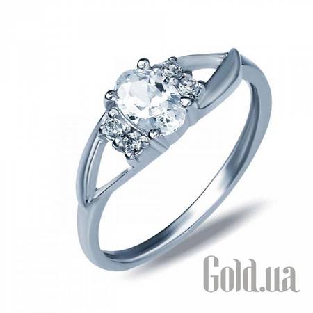 Кольцо Серебряное кольцо с куб. циркониями, 16