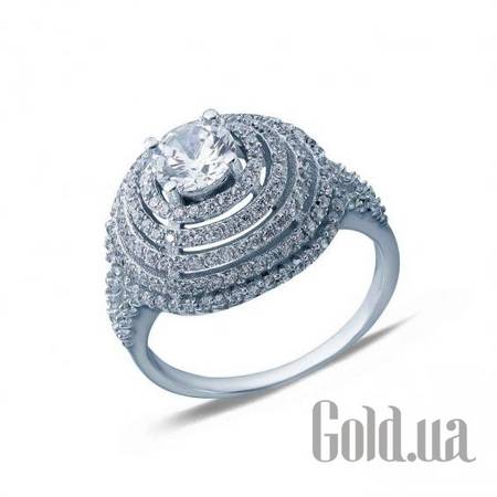 Женские кольца Женское серебряное кольцо с куб. циркониями, 19