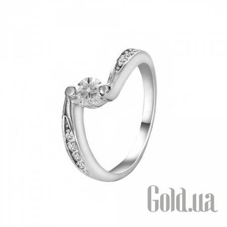 Кольцо Серебряное кольцо с куб. циркониями, 17.5