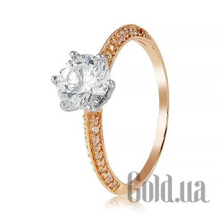 Кольцо Золотое кольцо с куб. циркониями, 19