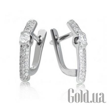 Серьги Золотые серьги с бриллиантами