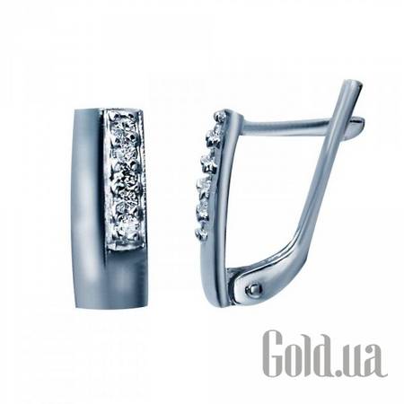 Серьги Серебряные серьги с куб. циркониями