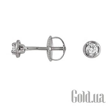 Серьги-гвоздики Золотые серьги с бриллиантами