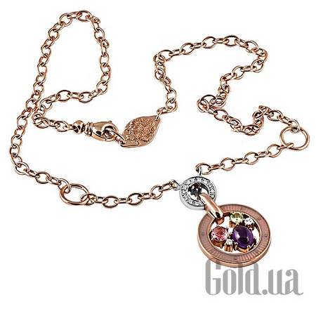 Колье Золотое колье с бриллиантами и полудрагоценными камнями