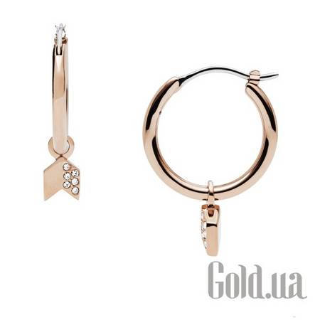 Серьги с подвесками Стальные серьги со стразами в позолоте