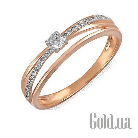 Кольцо Золотое кольцо с бриллиантами, 17.5
