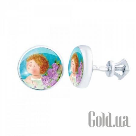 Серьги-гвоздики Серебряные серьги 