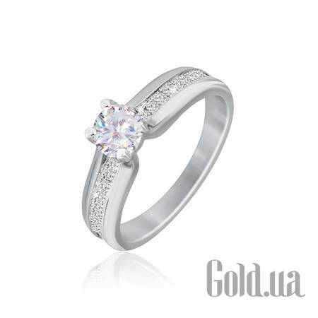 Кольцо Серебряное кольцо с куб. циркониями, 18.5