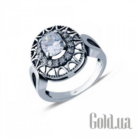 Женские кольца Женское серебряное кольцо с куб. циркониями, 17