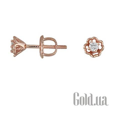 Серьги-гвоздики Золотые серьги с бриллиантами