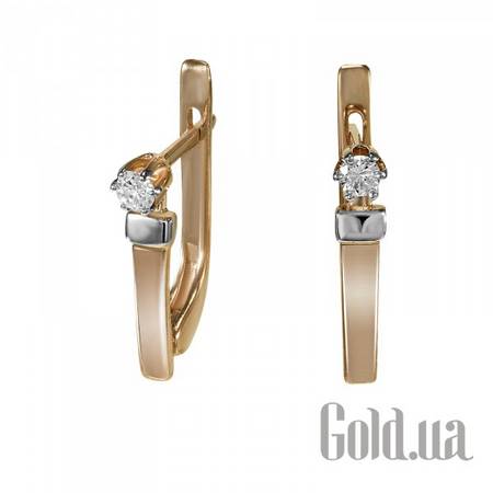 Серьги Золотые серьги с бриллиантами