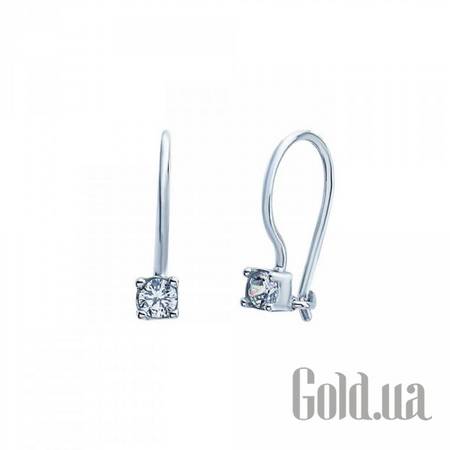 Серьги Серебряные серьги с куб. циркониями