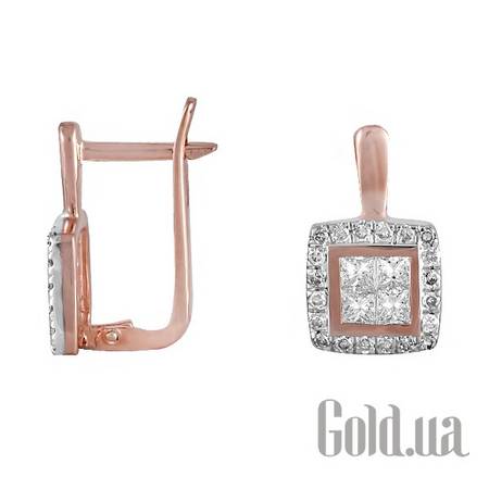 Серьги Золотые серьги с бриллиантами