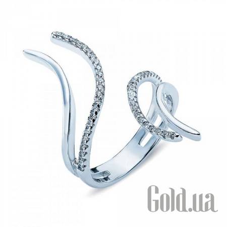 Женские кольца Женское серебряное кольцо с куб. циркониями, 16
