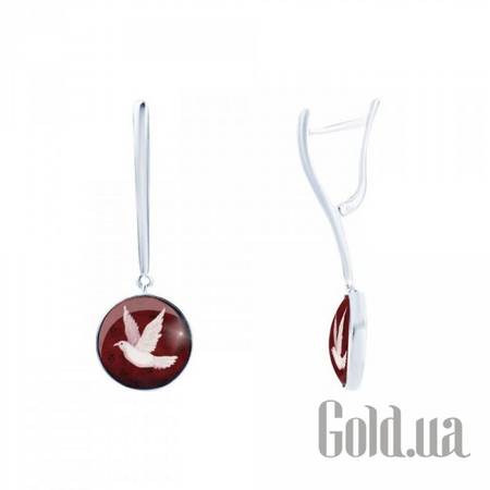 Серьги с подвесками Серебряные серьги 