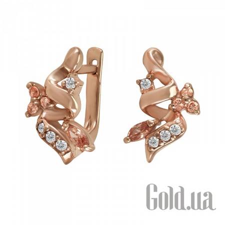Серьги Золотые серьги с кубическим цирконием
