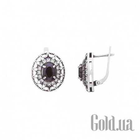 Серьги Серебряные серьги с куб. циркониями
