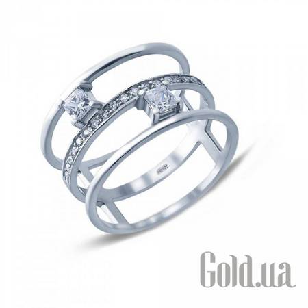 Женские кольца Женское серебряное кольцо c куб. циркониями, 16