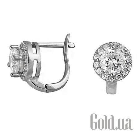 Серьги Серебряные серьги с куб. циркониями