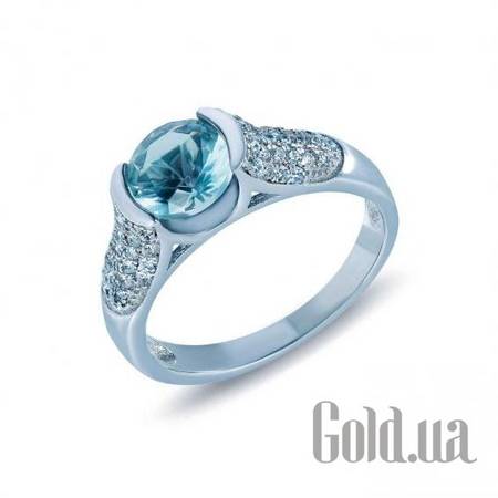 Женские кольца Женское серебряное кольцо с куб. циркониями, 16