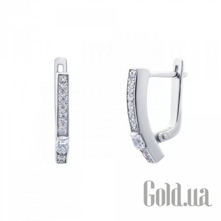 Серьги Серебряные серьги с куб. циркониями