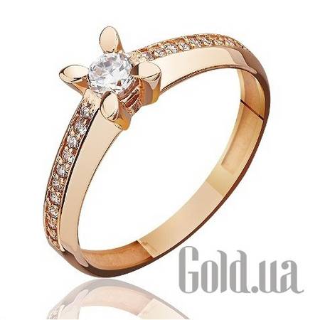 Кольцо Золотое кольцо с циркониями Swarovski Zirconia, 17