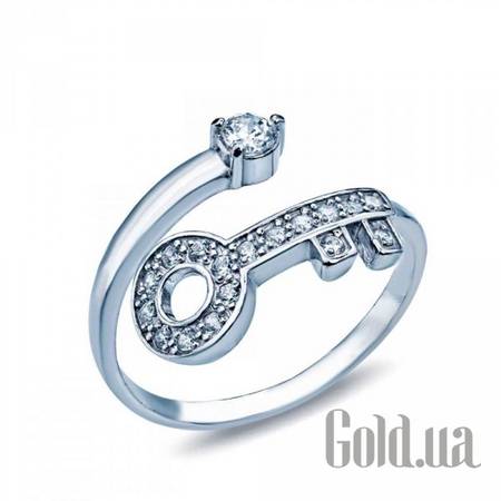 Женские кольца Женское серебряное кольцо с куб. циркониями, 17
