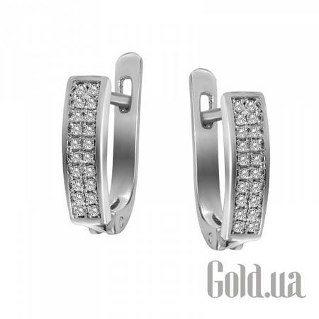 Серьги Серебряные серьги с куб. циркониями