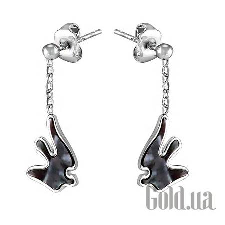Серьги с подвесками Серебряные серьги с перламутром