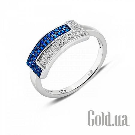 Женские кольца Женское серебряное кольцо с куб. циркониями, 17.5