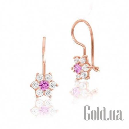 Серьги Золотые серьги с куб. циркониями