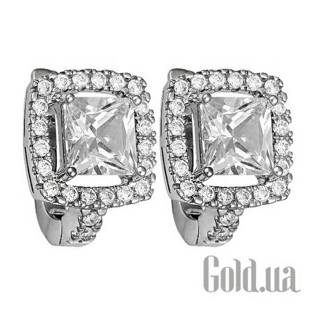 Серьги Серебряные серьги с куб. циркониями