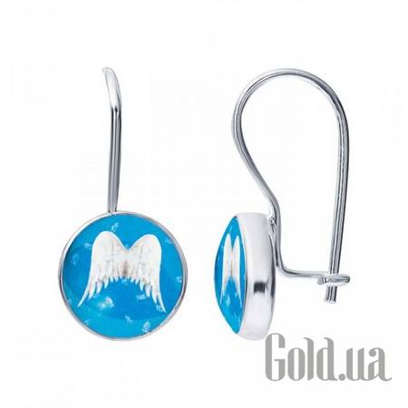 Серьги Серебряные серьги с муранским стеклом