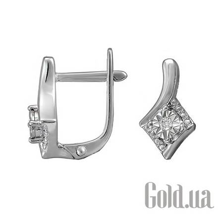 Серьги Золотые серьги с бриллиантами