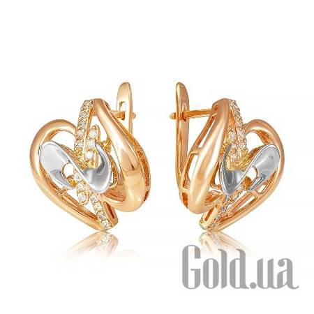 Серьги Золотые серьги с куб. циркониями