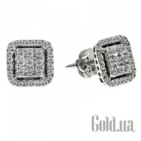 Серьги-гвоздики Золотые серьги с бриллиантами