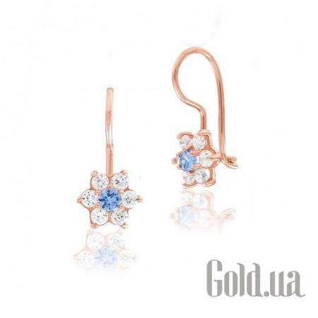 Серьги Золотые серьги с куб. циркониями