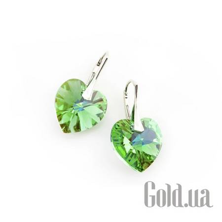 Серьги Серебряные серьги с кристаллами Swarovski