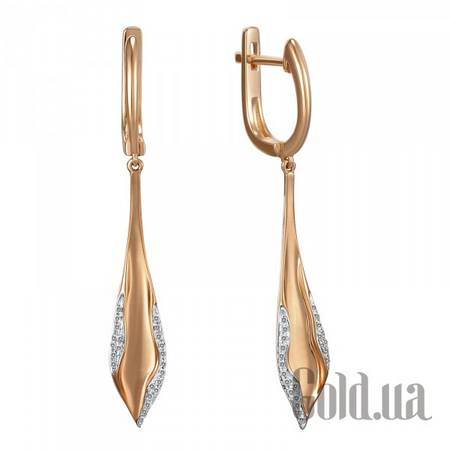 Серьги с подвесками Золотые серьги с бриллиантами