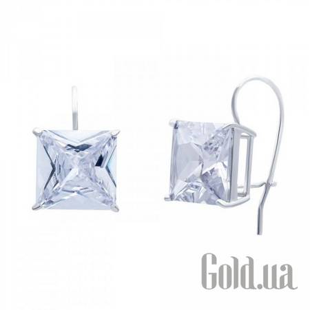 Серьги Серебряные серьги с куб. циркониями
