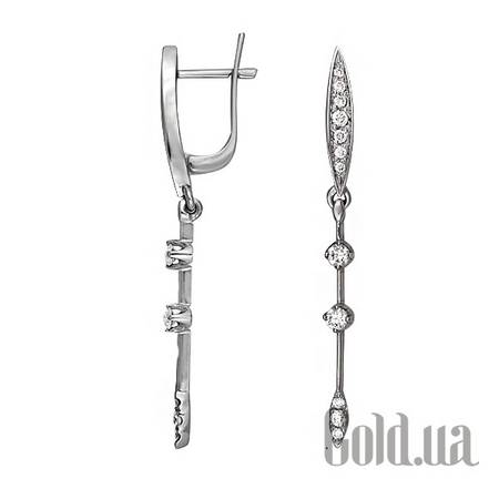 Серьги с подвесками Золотые серьги с бриллиантами