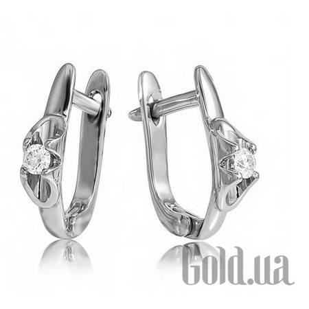 Серьги Золотые серьги с бриллиантами