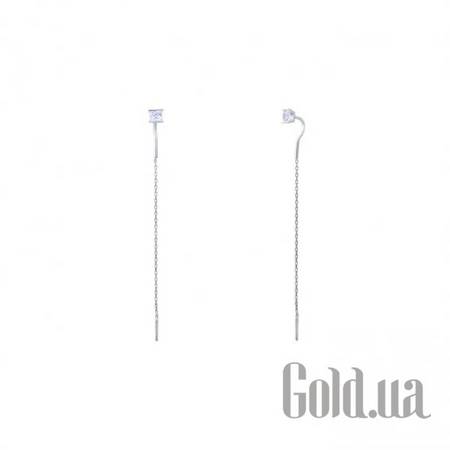 Серьги-гвоздики Серебряные серьги с куб. циркониями