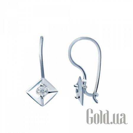Серьги Серебряные серьги с куб. циркониями