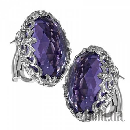Серьги Золотые серьги с аметистами