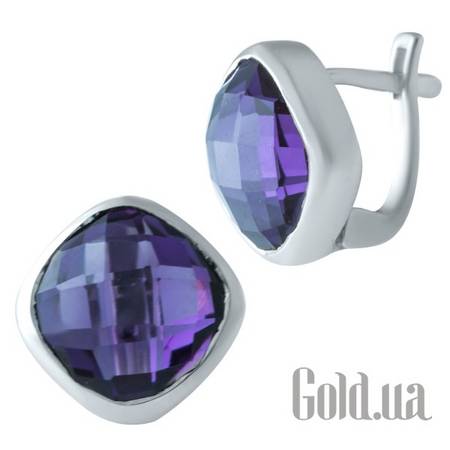 Серьги Серебряные серьги с александритами